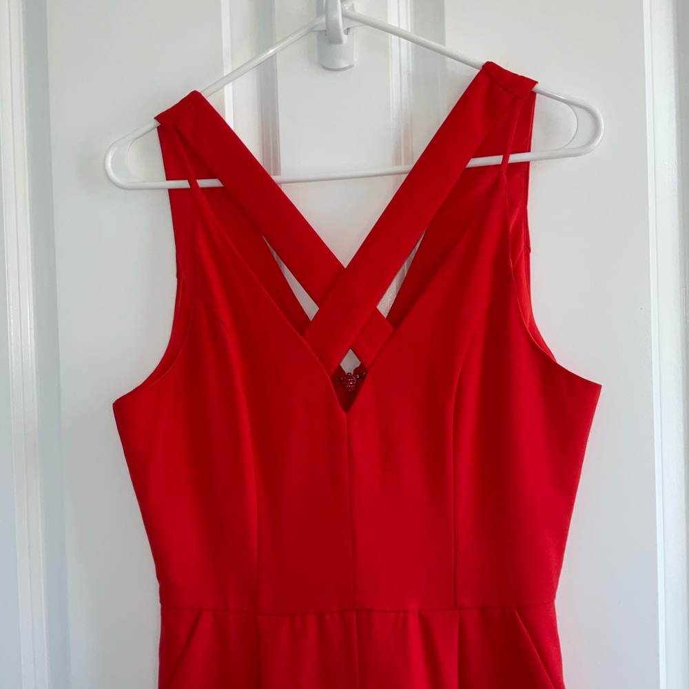 Adelyn Rae Red Cocktail Romper - Picture 6 of 9